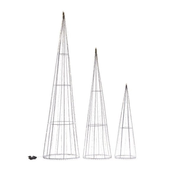 Three Kings 640 LED TreeCone Trio - Set of 3 - Warm White - Saxons Garden & Home