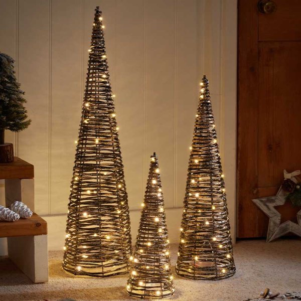 Three Kings BlackGold Braid TreeBelisks - Set of 3