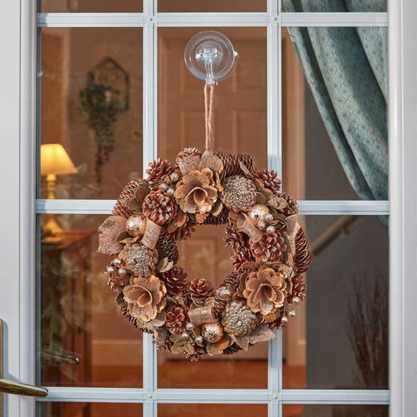 Three Kings GoldFest Wreath 36 cm - Saxons Garden & Home