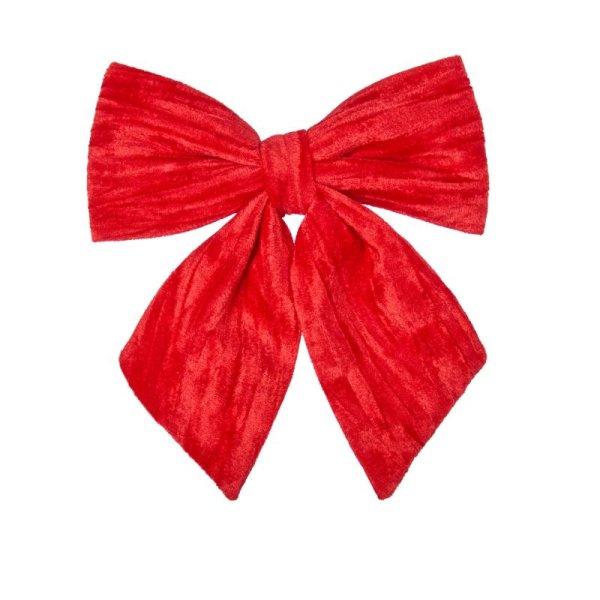 Three Kings Velvet Bow - Ruby 34cm
