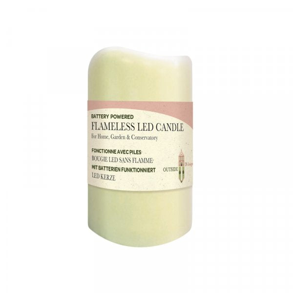 Three Kings Flameless Pillar Candle 7.5 x 7.5cm - Saxons Garden & Home