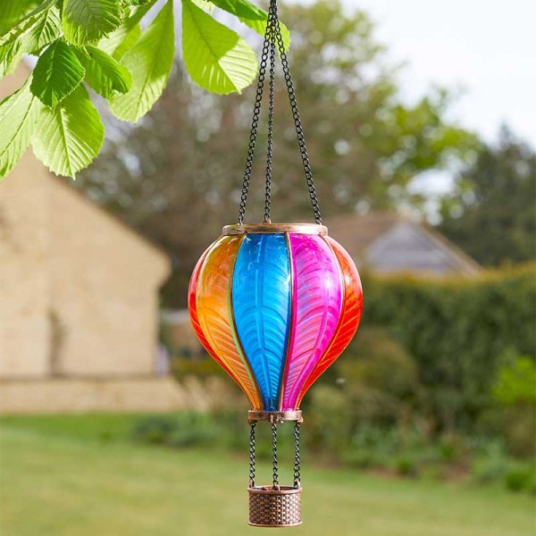 Smart Solar Rainbow Flaming Balloon - Saxons Garden & Home