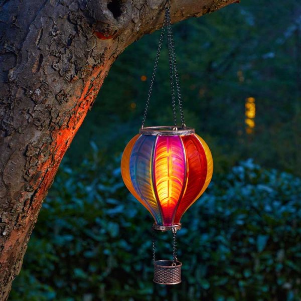 Smart Solar Rainbow Flaming Balloon - Saxons Garden & Home