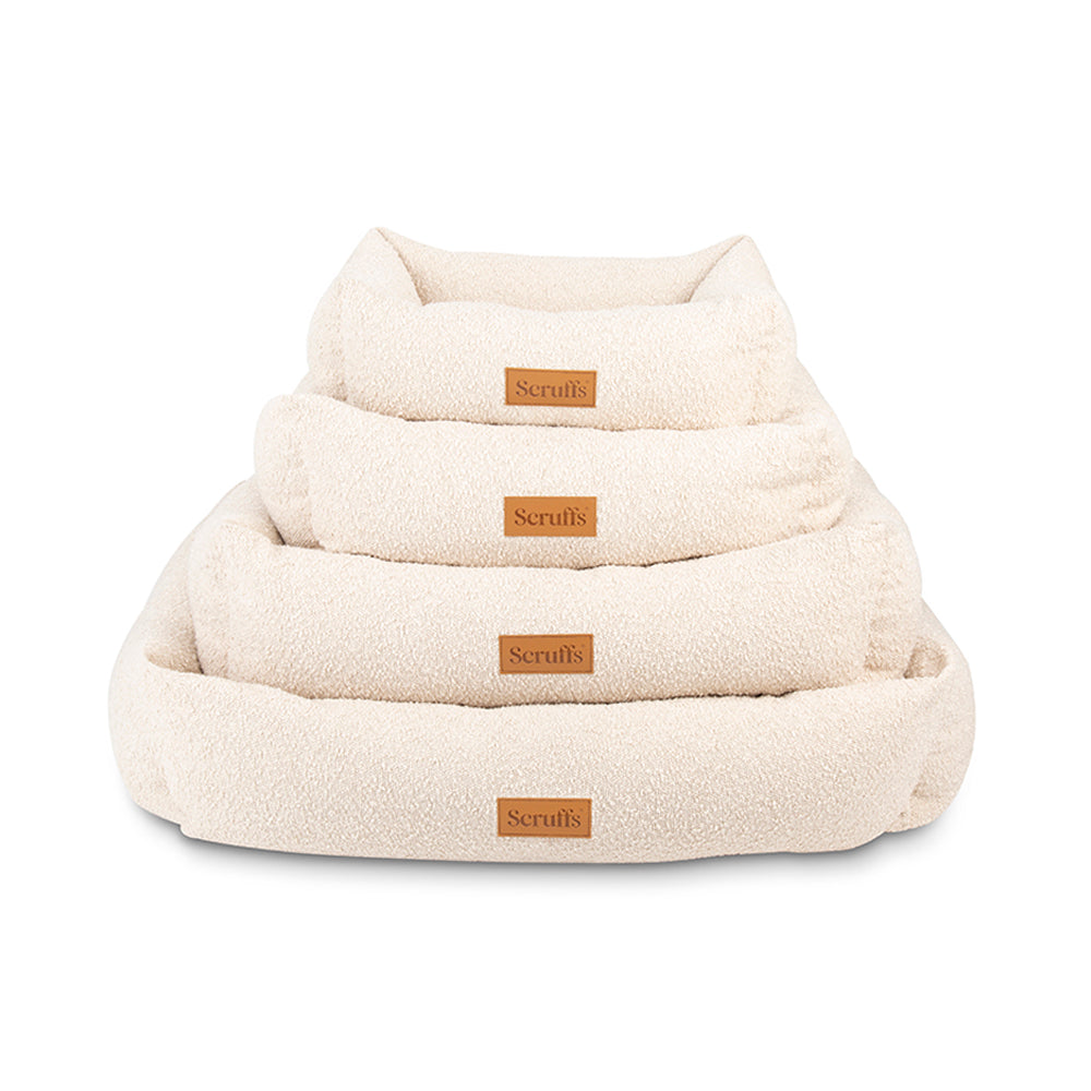 Scruffs Boucle Box Bed in Ivory - Saxons Garden & Home