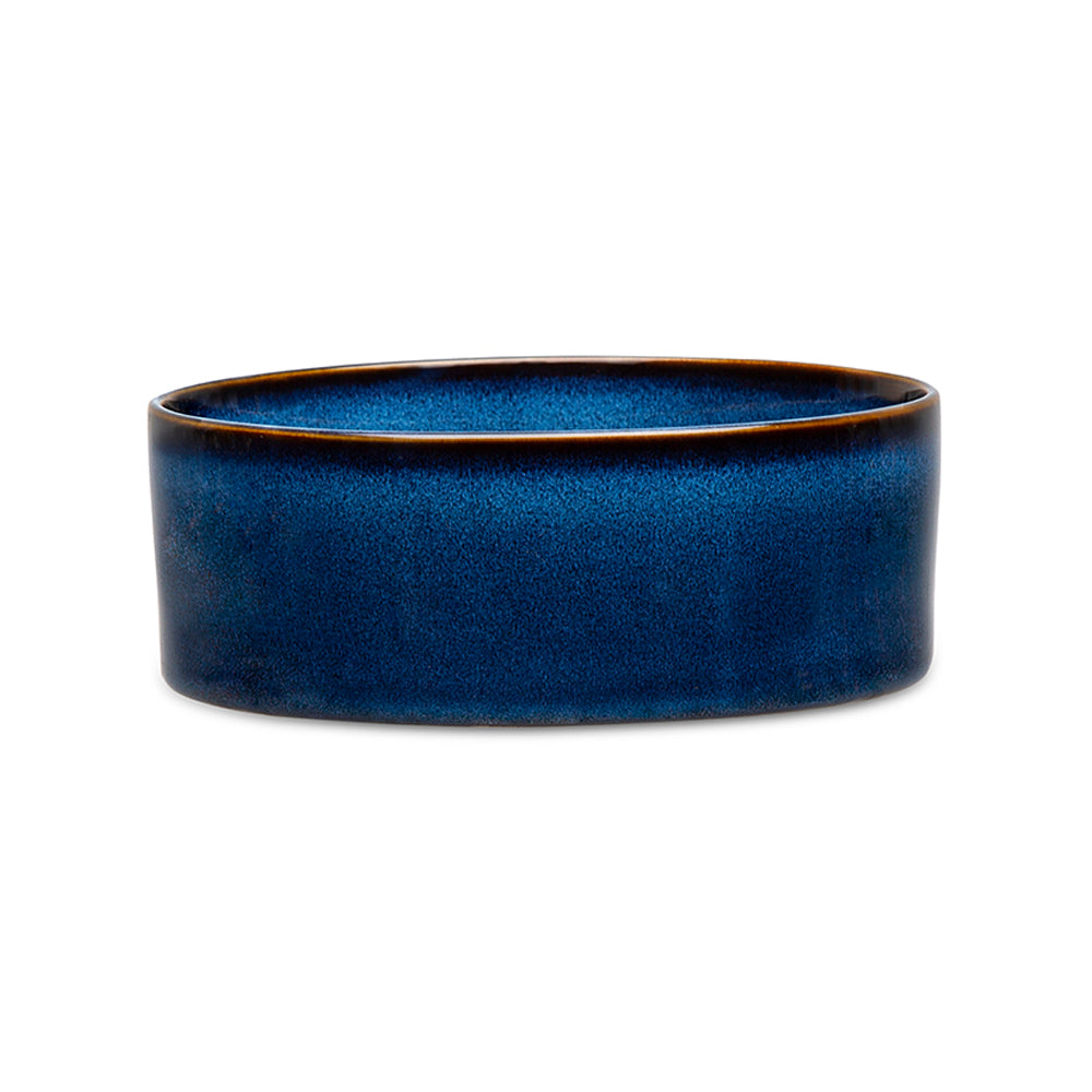 Scruffs Reactive Glaze Food Bowl in Midnight Blue - Saxons Garden & Home