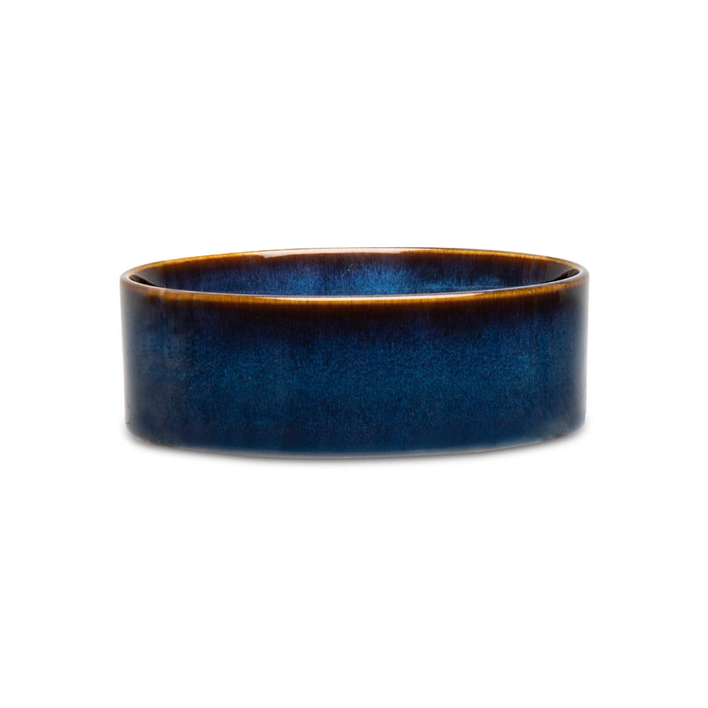 Scruffs Reactive Glaze Food Bowl in Midnight Blue - Saxons Garden & Home