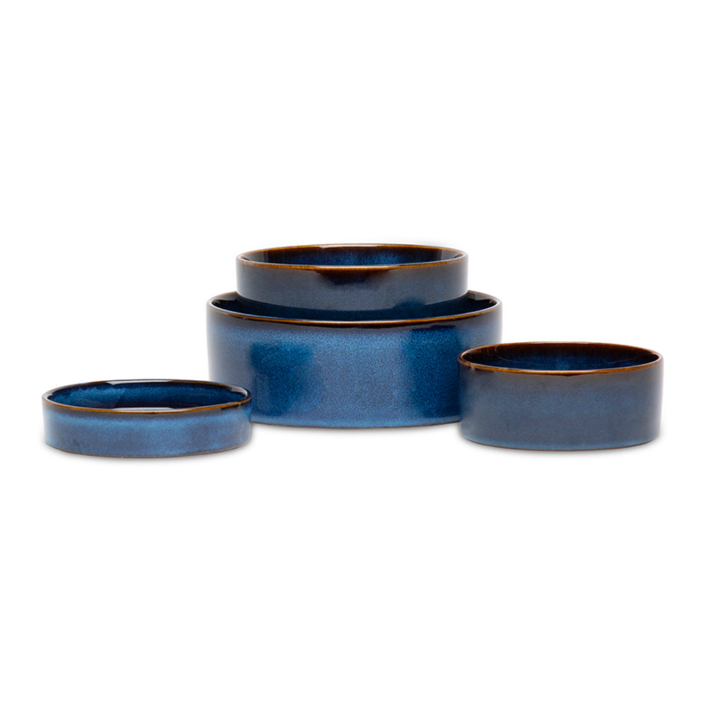 Scruffs Reactive Glaze Food Bowl in Midnight Blue - Saxons Garden & Home