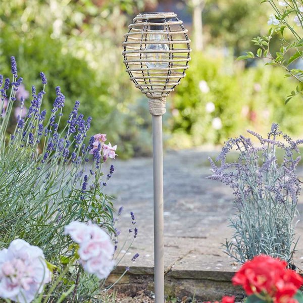 Smart Solar Lumina Faux Rattan Stake Light - Saxons Garden & Home