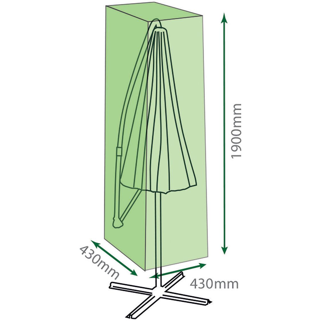 Saxons Water Resistant Jumbo Parasol Cover - Saxons Garden & Home
