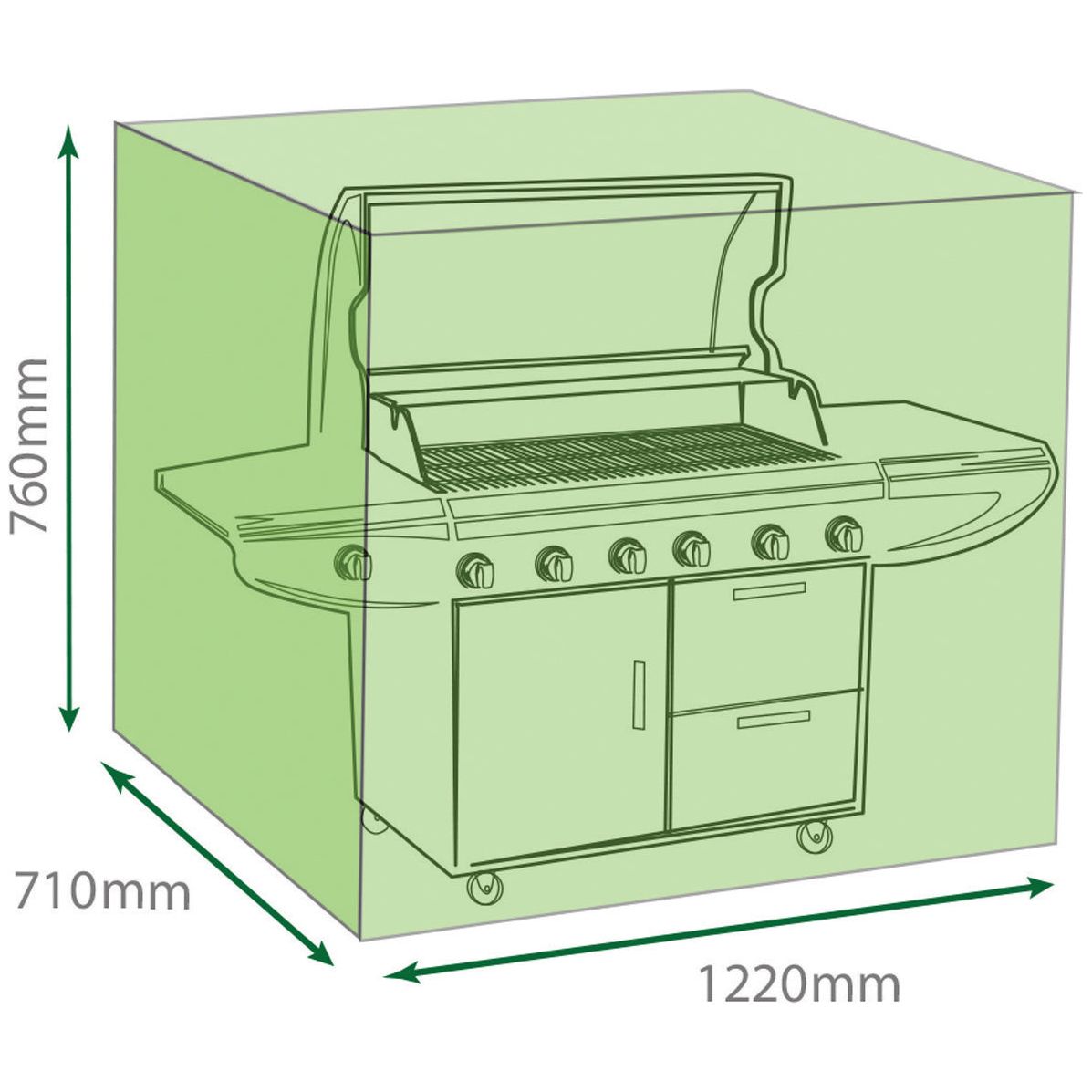 Saxons Water Resistant Wagon BBQ Cover - Saxons Garden & Home