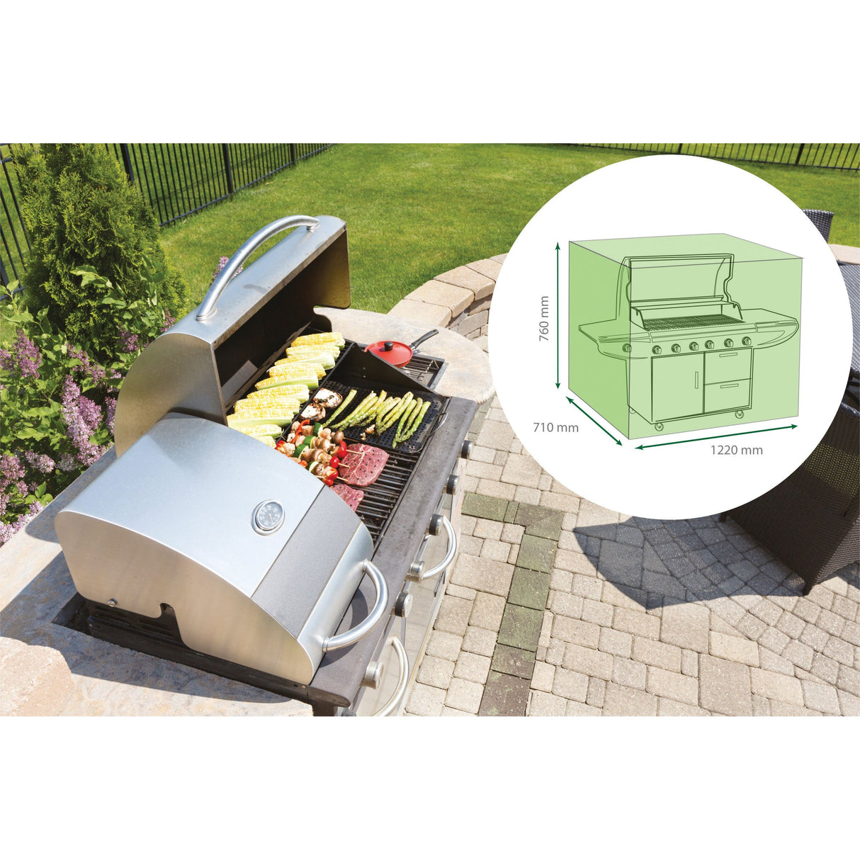 Saxons Water Resistant Wagon BBQ Cover - Saxons Garden & Home