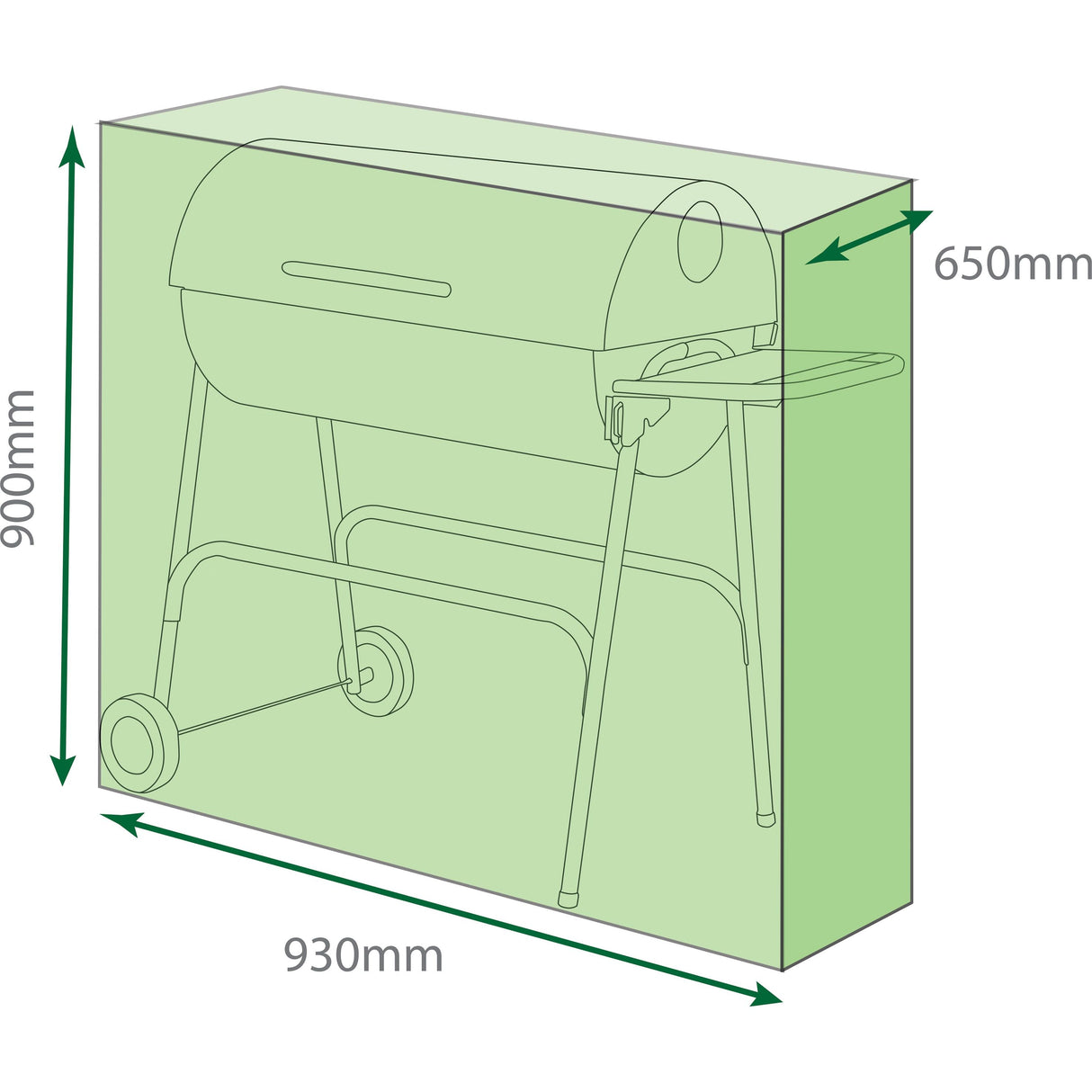 Saxons Water Resistant Drum BBQ Cover - Saxons Garden & Home