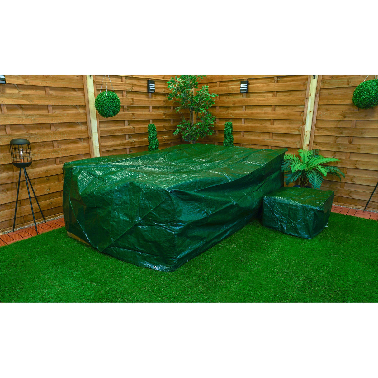 Saxons Water Resistant 2 Piece Ottoman Small Corner Cover Set - Saxons Garden & Home