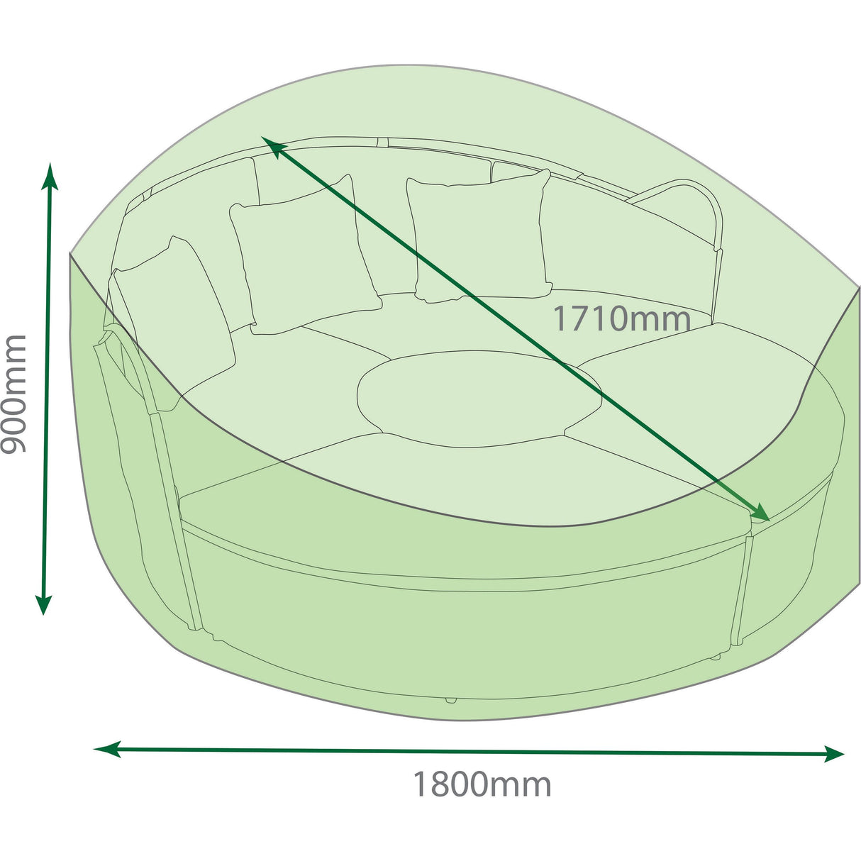 Saxons Water Resistant Day Bed Cover - Saxons Garden & Home