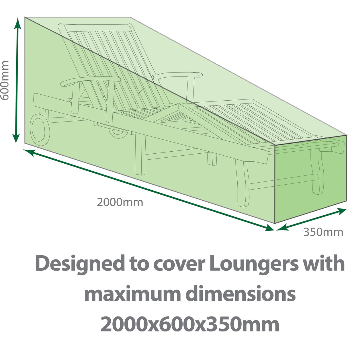 Saxons Water Resistant Lounger Cover - Saxons Garden & Home