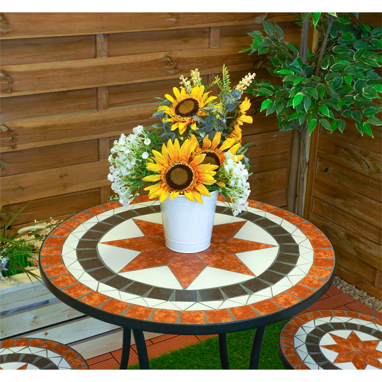 Saxons 5" Metal Plant Pot White - Saxons Garden & Home