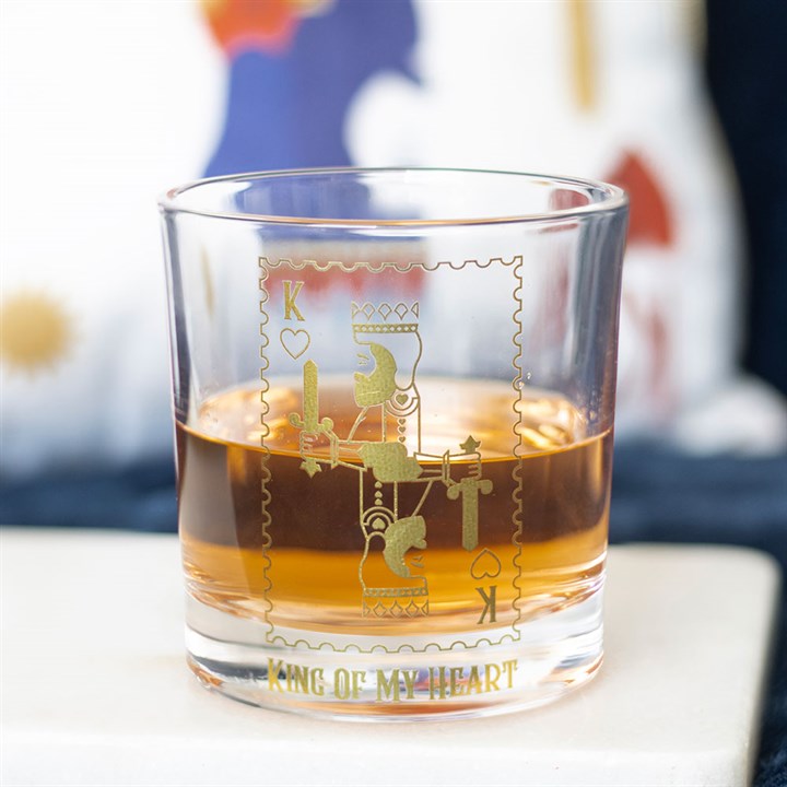 King of My Heart Drinking Glass - Saxons Garden & Home