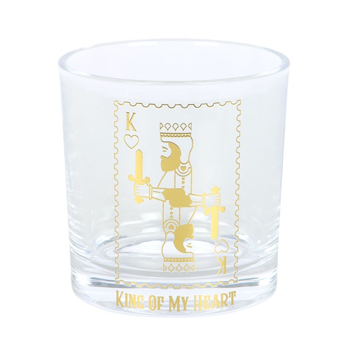 King of My Heart Drinking Glass - Saxons Garden & Home
