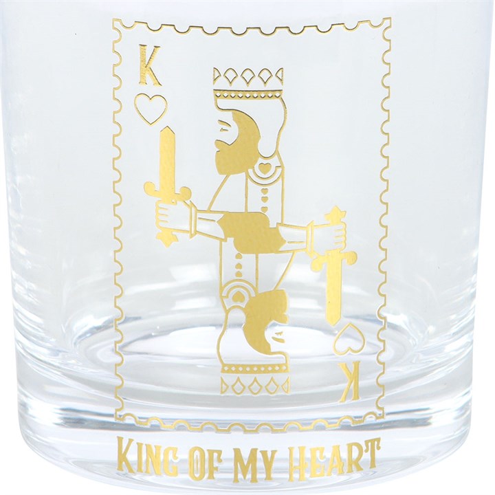 King of My Heart Drinking Glass - Saxons Garden & Home