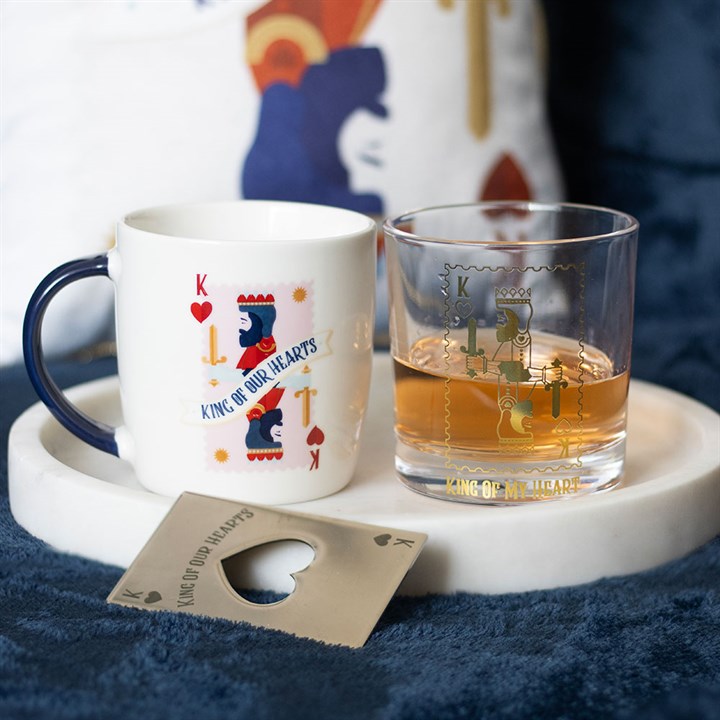 King of My Heart Drinking Glass - Saxons Garden & Home