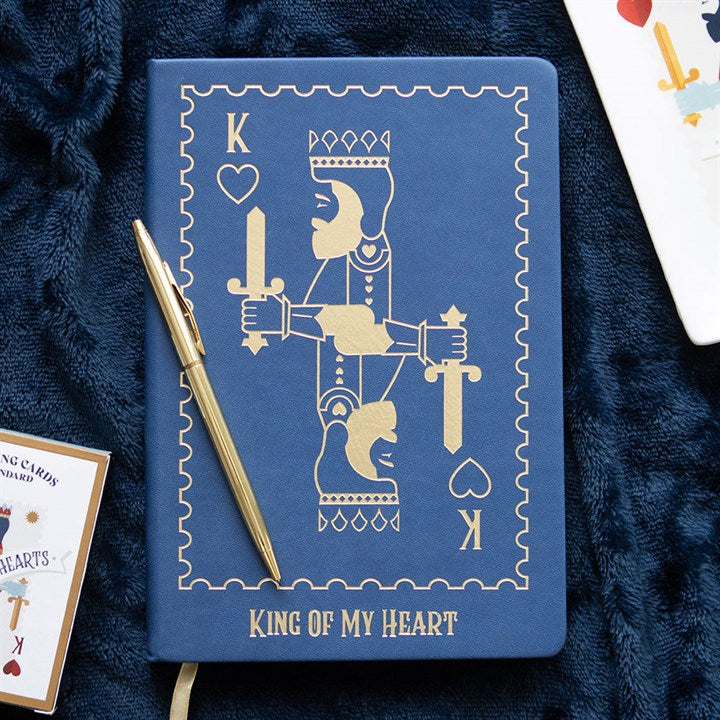 King of My Heart Playing Card A5 Notebook - Saxons Garden & Home