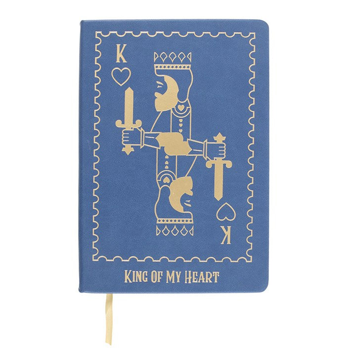 King of My Heart Playing Card A5 Notebook - Saxons Garden & Home