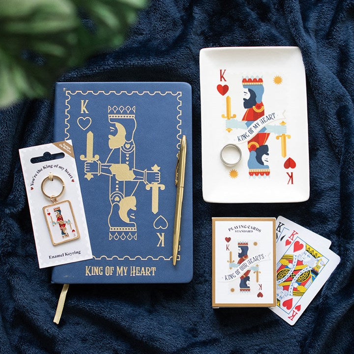 King of My Heart Playing Card A5 Notebook - Saxons Garden & Home