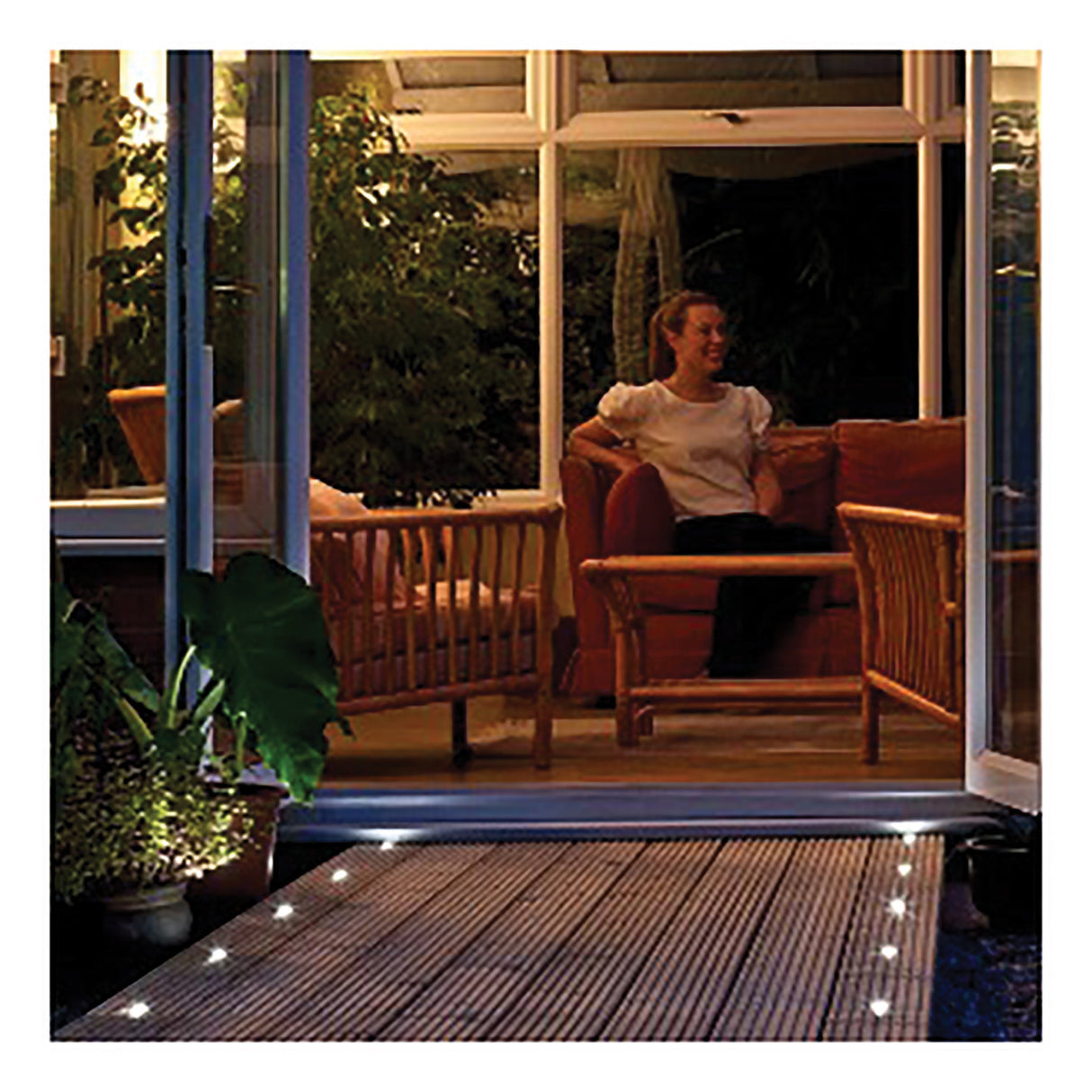 Luxform Lighting 10 Set 12V Calypso Deck Light in Stainless Steel - Saxons Garden & Home