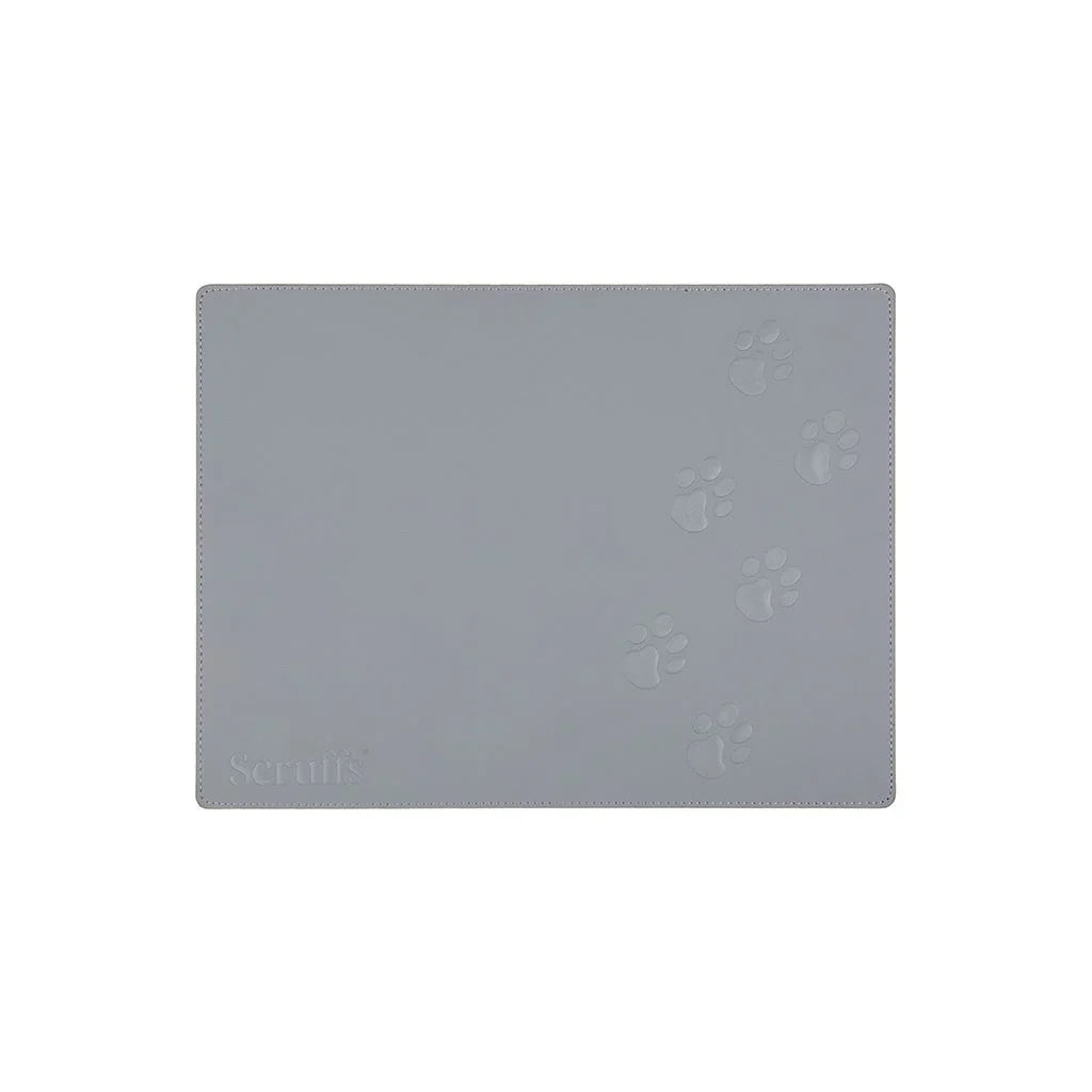 Scruffs 40 x 30cm Faux Leather Pet Placematin Grey - Saxons Garden & Home