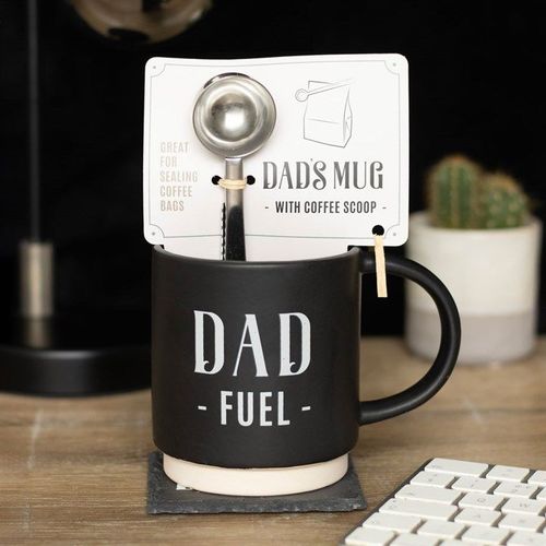 Dad Fuel Mug and Coffee Scoop Clip - Saxons Garden & Home
