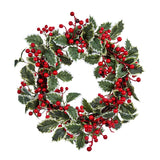 Three Kings HollyBerry Wreath - 60cm - Saxons Garden & Home