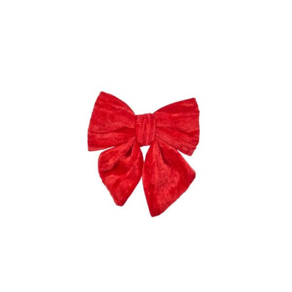 Three Kings Velvet Bow - Ruby 13cm
