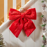 Three Kings Velvet Bow - Ruby 34cm