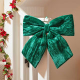 Three Kings Velvet Bow - Emerald 34cm