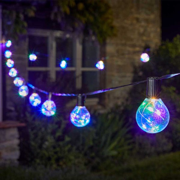 Three Kings Firefly Festoon Lights - Multi Coloured - Set of 20