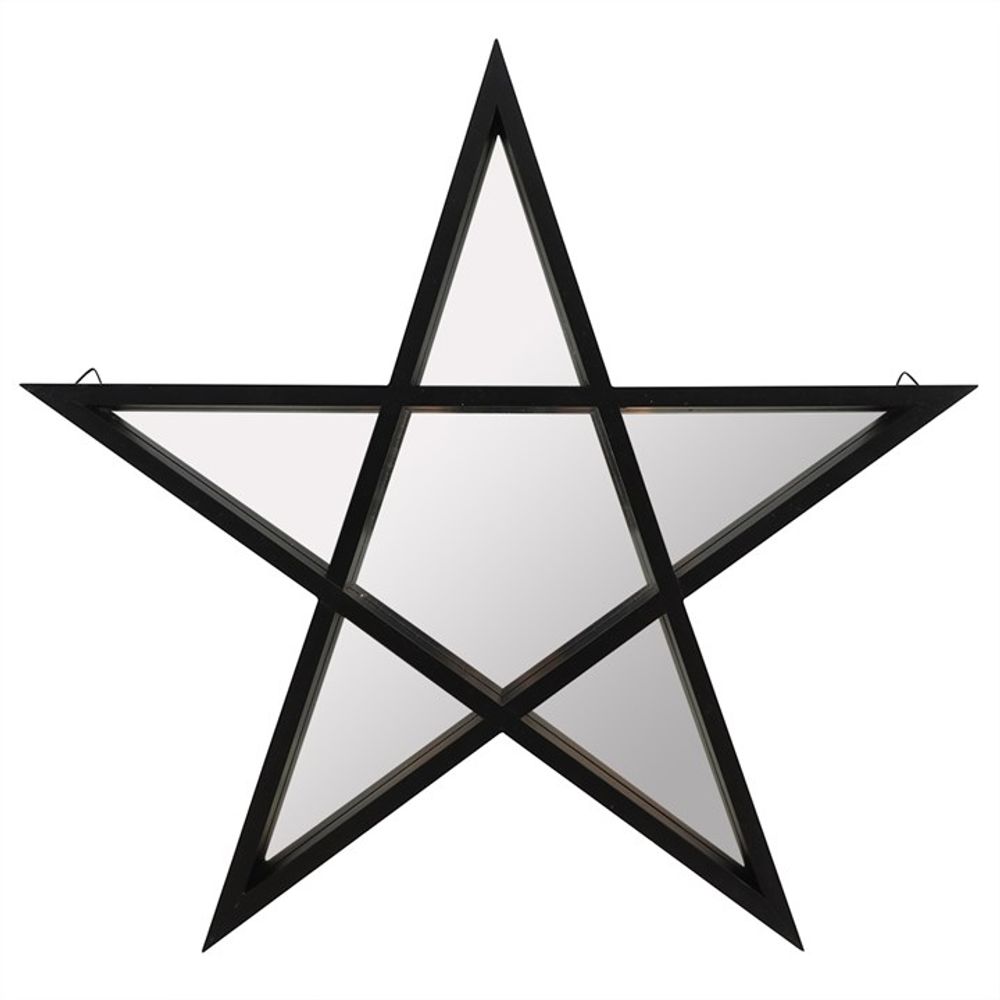 Black Framed Pentagram Mirror - Saxons Garden & Home