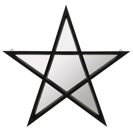 Black Framed Pentagram Mirror - Saxons Garden & Home