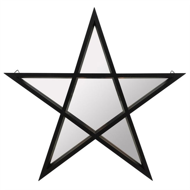 Black Framed Pentagram Mirror - Saxons Garden & Home