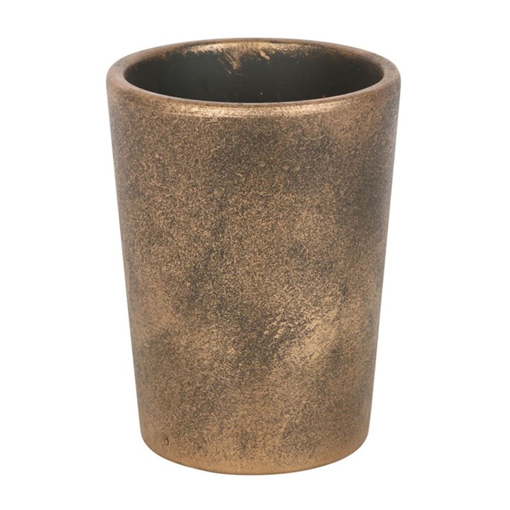 Green Man Bronze Terracotta Plant Pot by Lisa Parker - Saxons Garden & Home